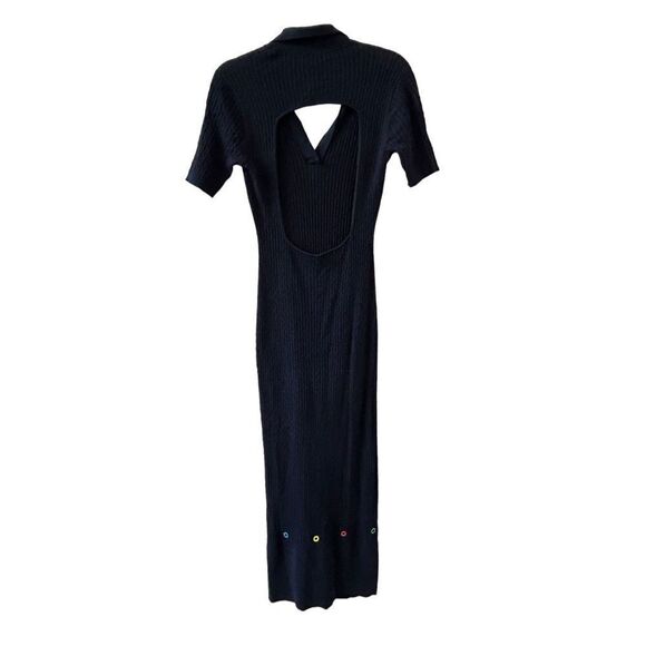 Staud Cecily Open-Back Cable-Knit Midi Dress Women’s Navy Size Small - Picture 6 of 12